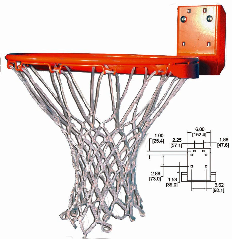 Anneau simple en acier de Basketball avec filet - Image 3