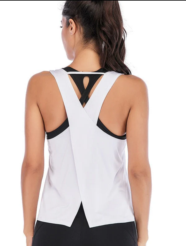Camisole légère croisée sport pour femme - Image 3