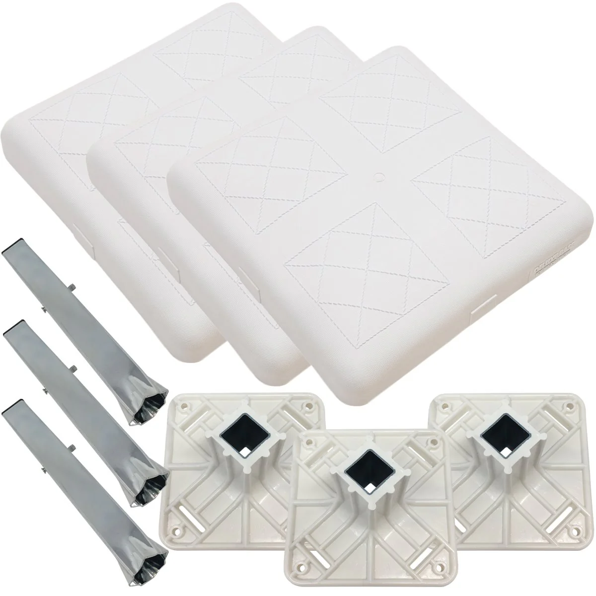 Ensemble de coussins de baseball de caoutchouc moulé