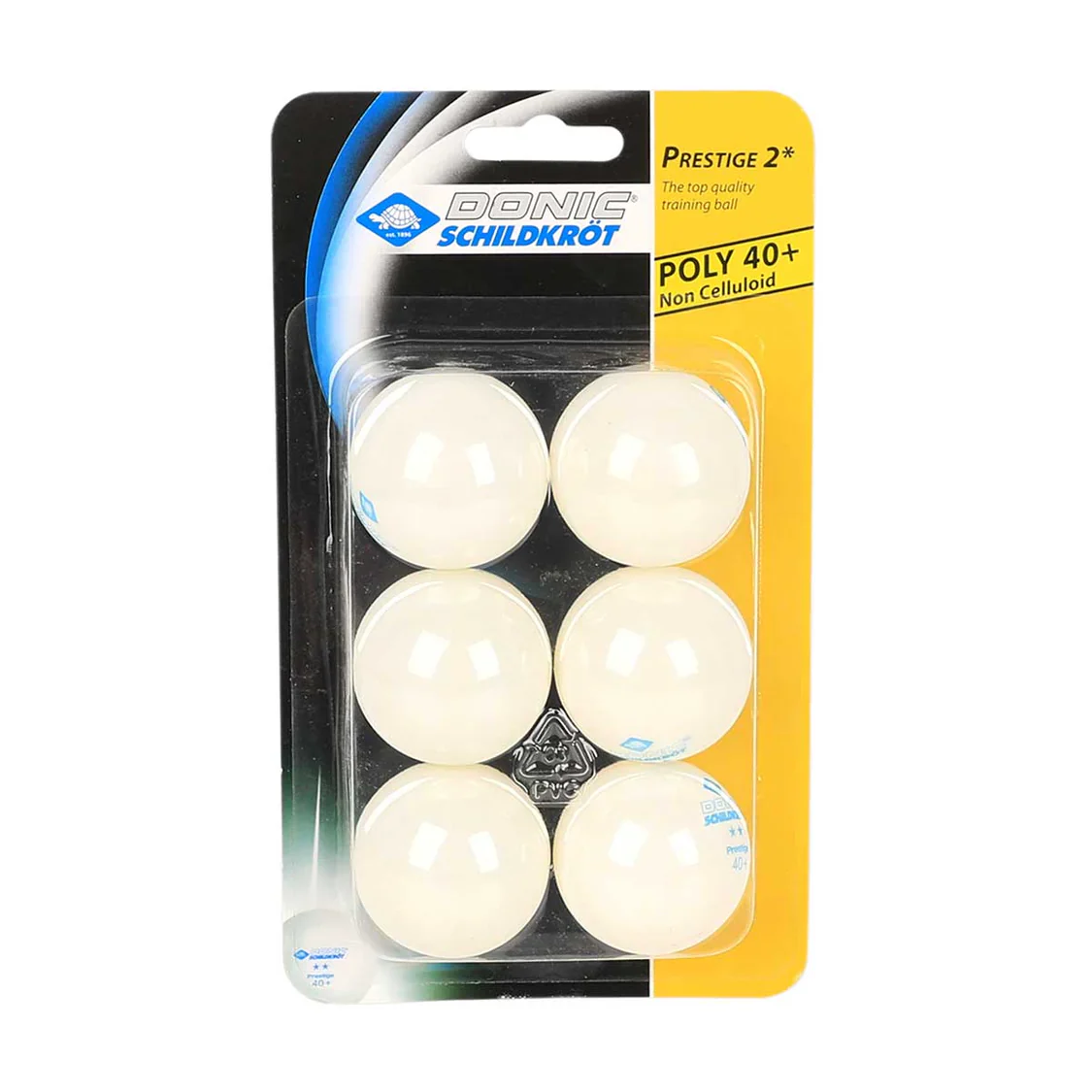 Pack de 6 balles de ping-pong Donic-Schildkröt blanches
