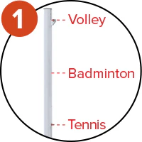Poteaux de volleyball extérieur en aluminium - Image 3